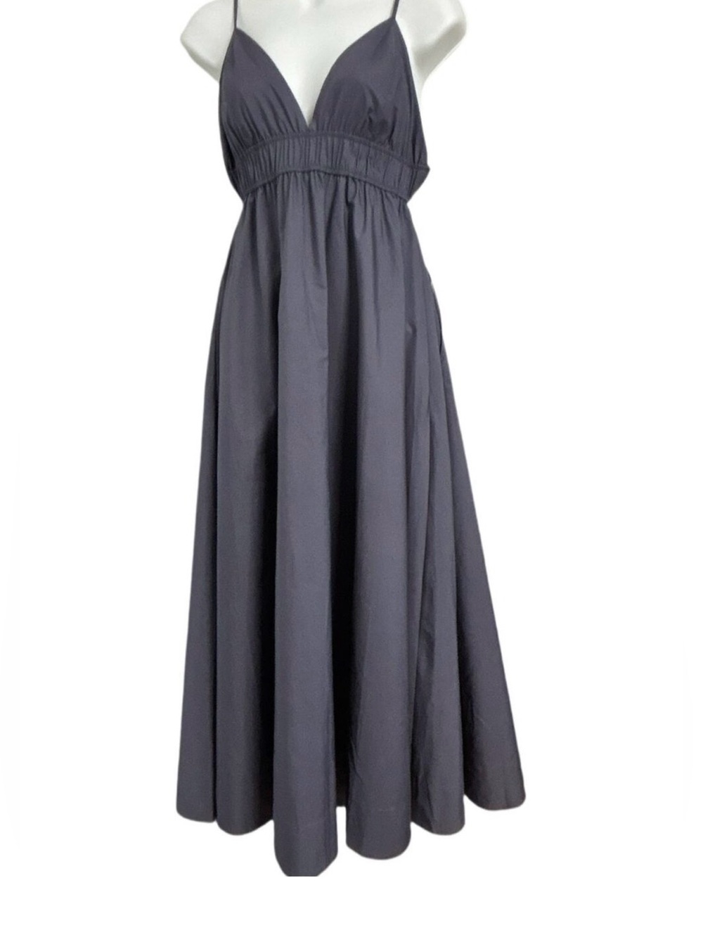 Aritzia Sleeveless V-Neck Maxi Dress in Charcoal